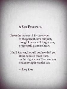 A Sad Farewell